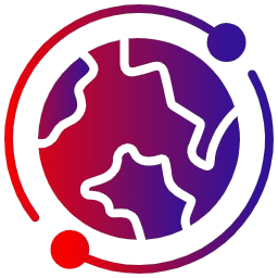 Globe icon with orbital connections representing global internet transit and worldwide network connectivity. {{brizy_dc_image_alt imageSrc=