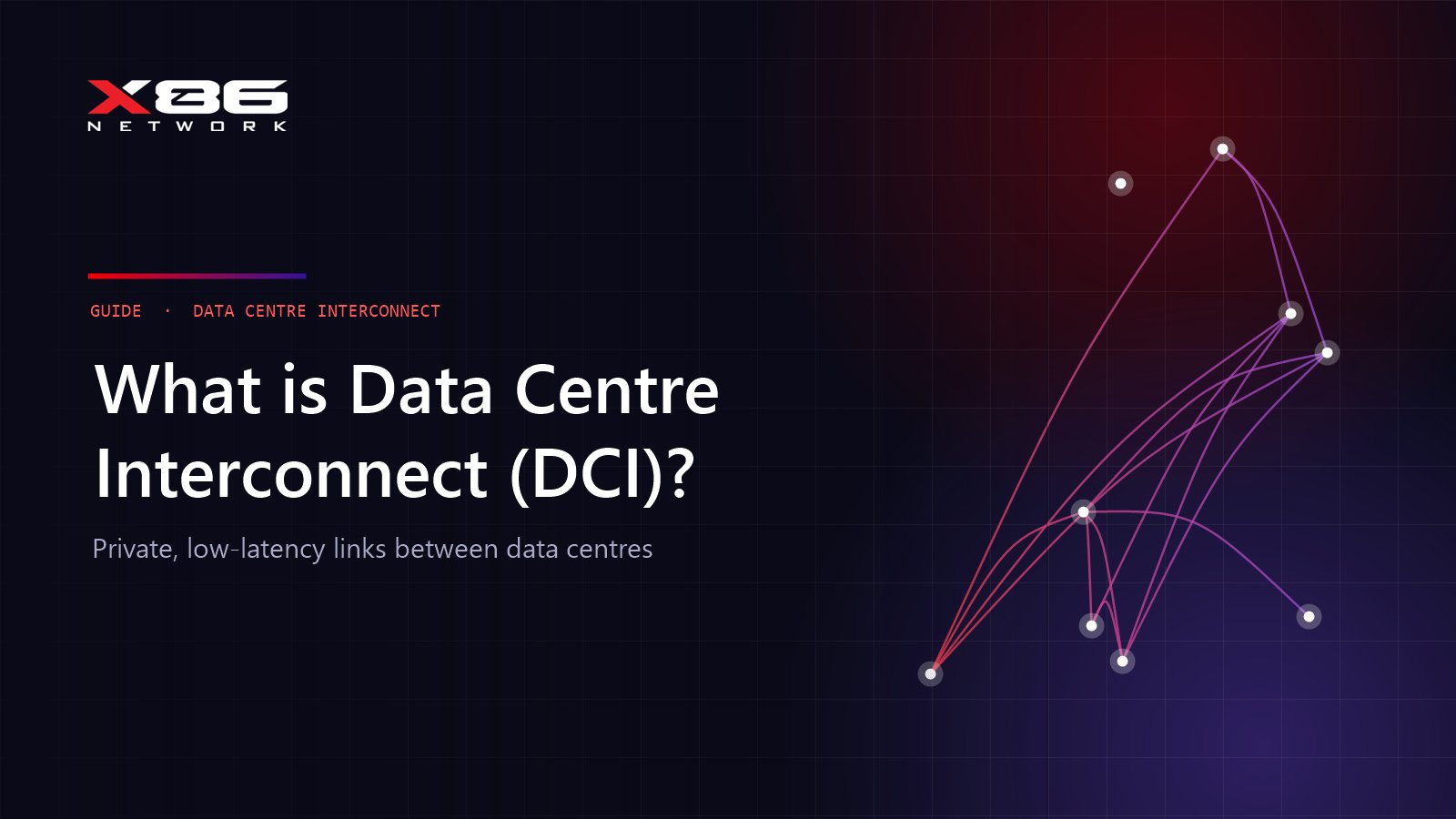 Data centre interconnect: two data centres linked by private fibre